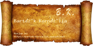 Barták Kornélia névjegykártya